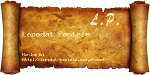 Lepedat Pentele névjegykártya